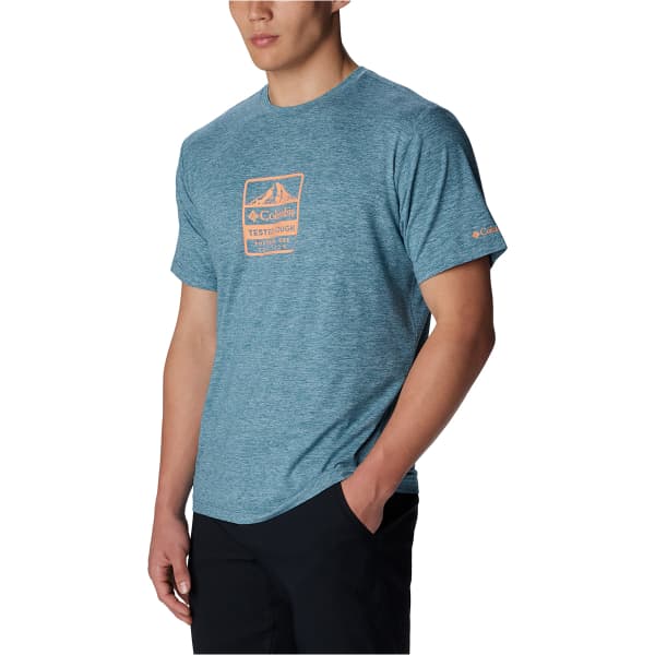 T-shirt randonnée COLUMBIA KWICK HIKE GRAPHIC SHORT SLEEVE TEE CLOUDBURST HEATHER/TESTED TOUGH PDX