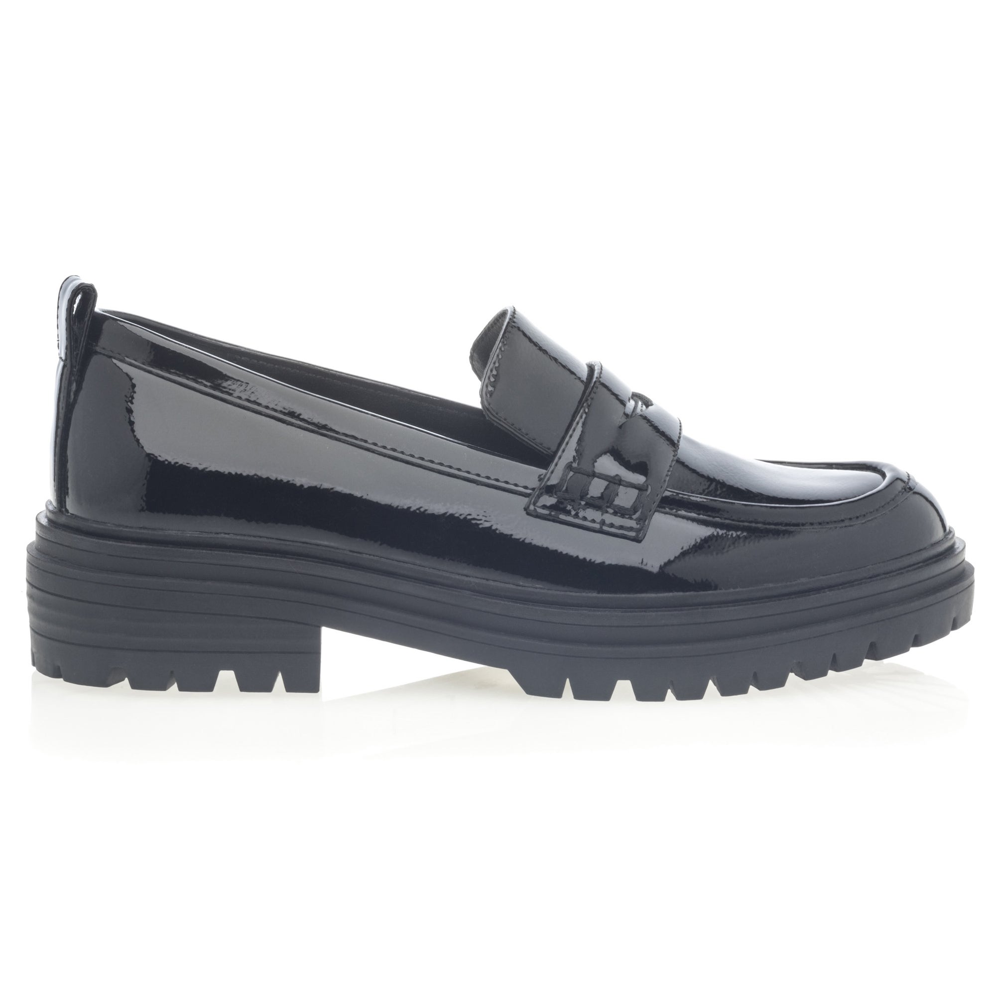 Mocassins Femme noir vernis