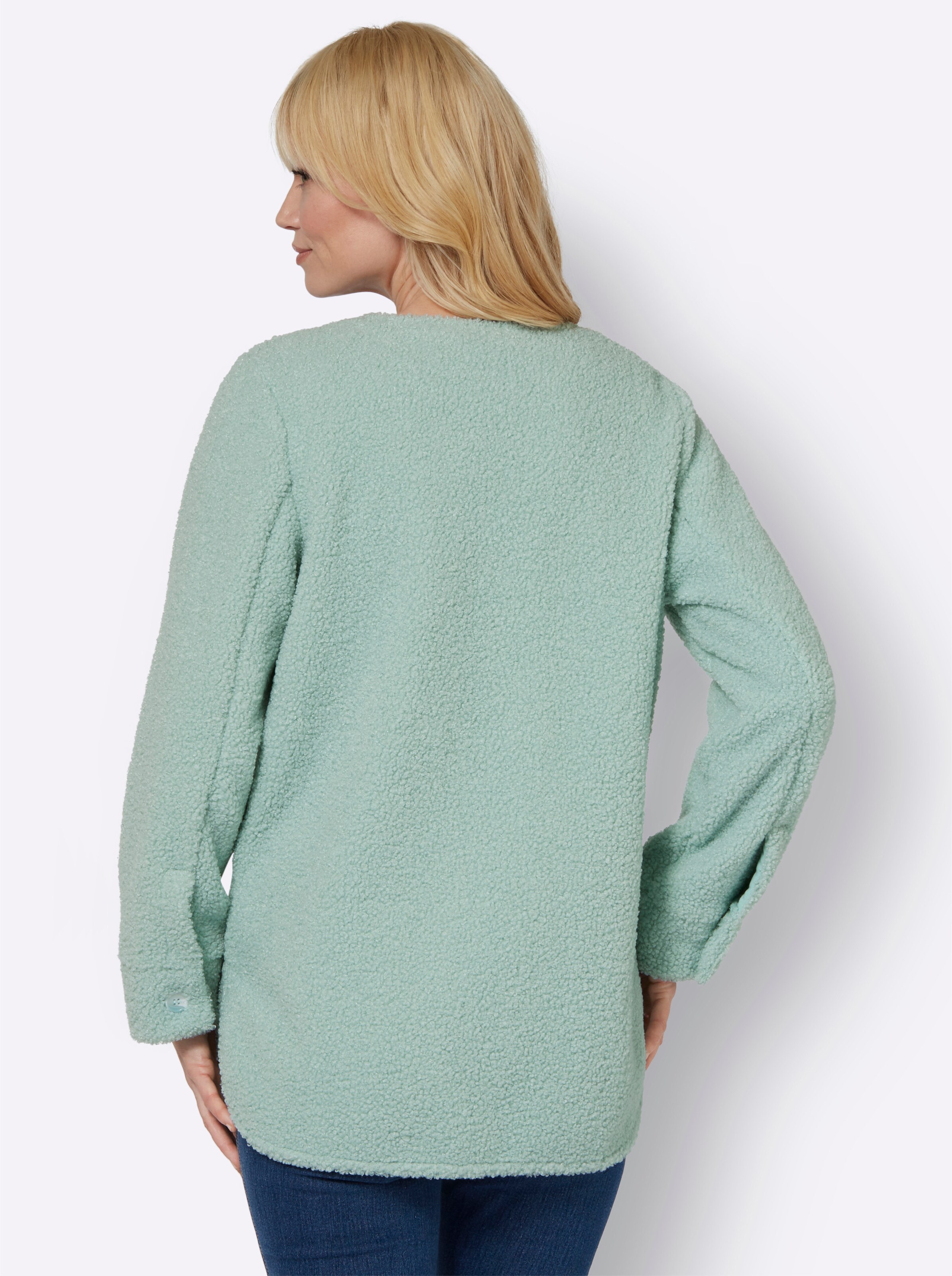 Fleecejacke in kalkmint