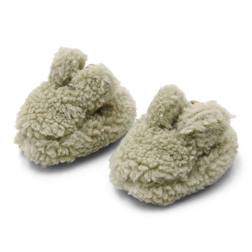 Little Dutch teddy slofjes Soft Green