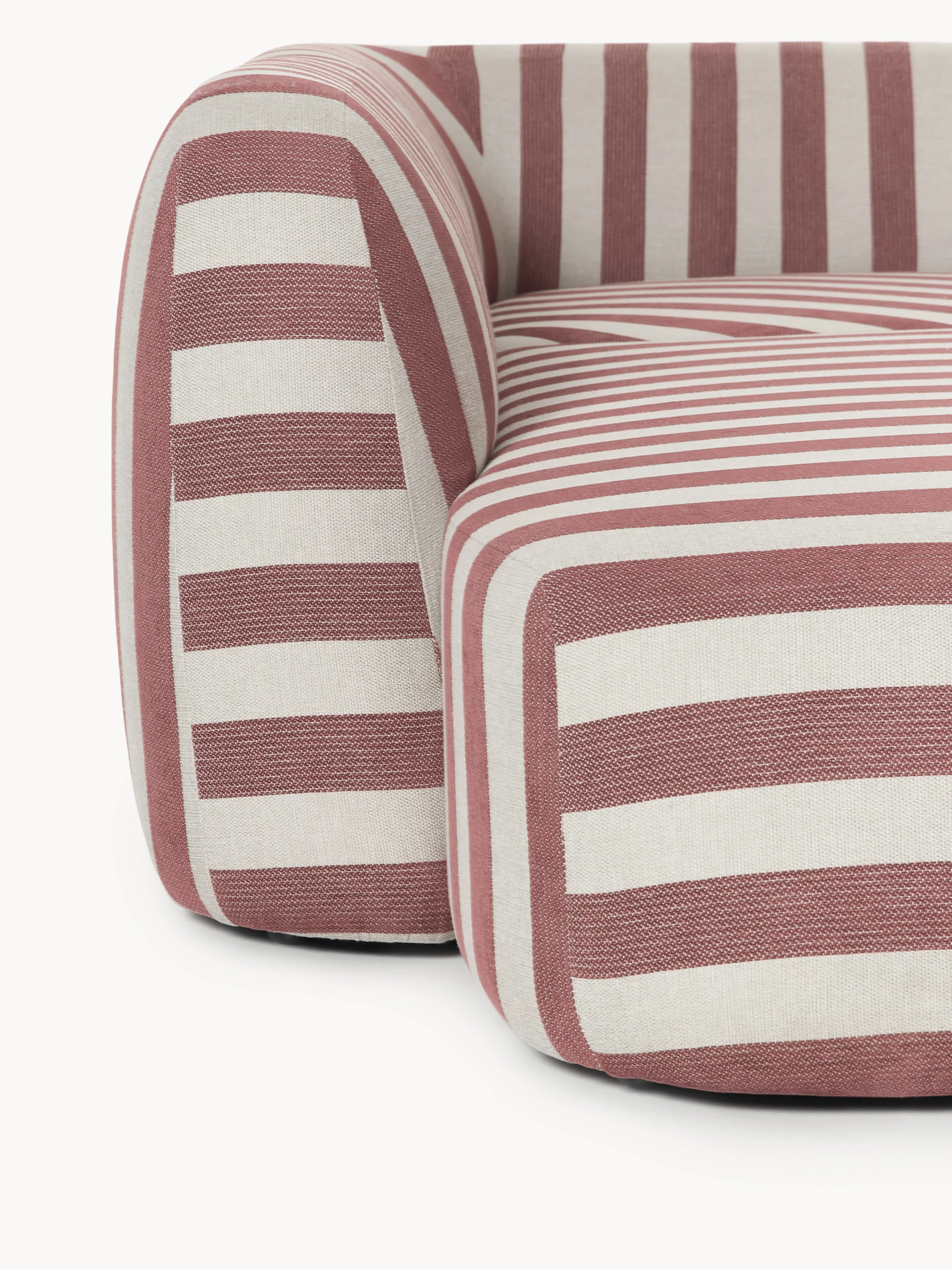 XL modulaire gestreepte hoekbank Wolke met chaise longue