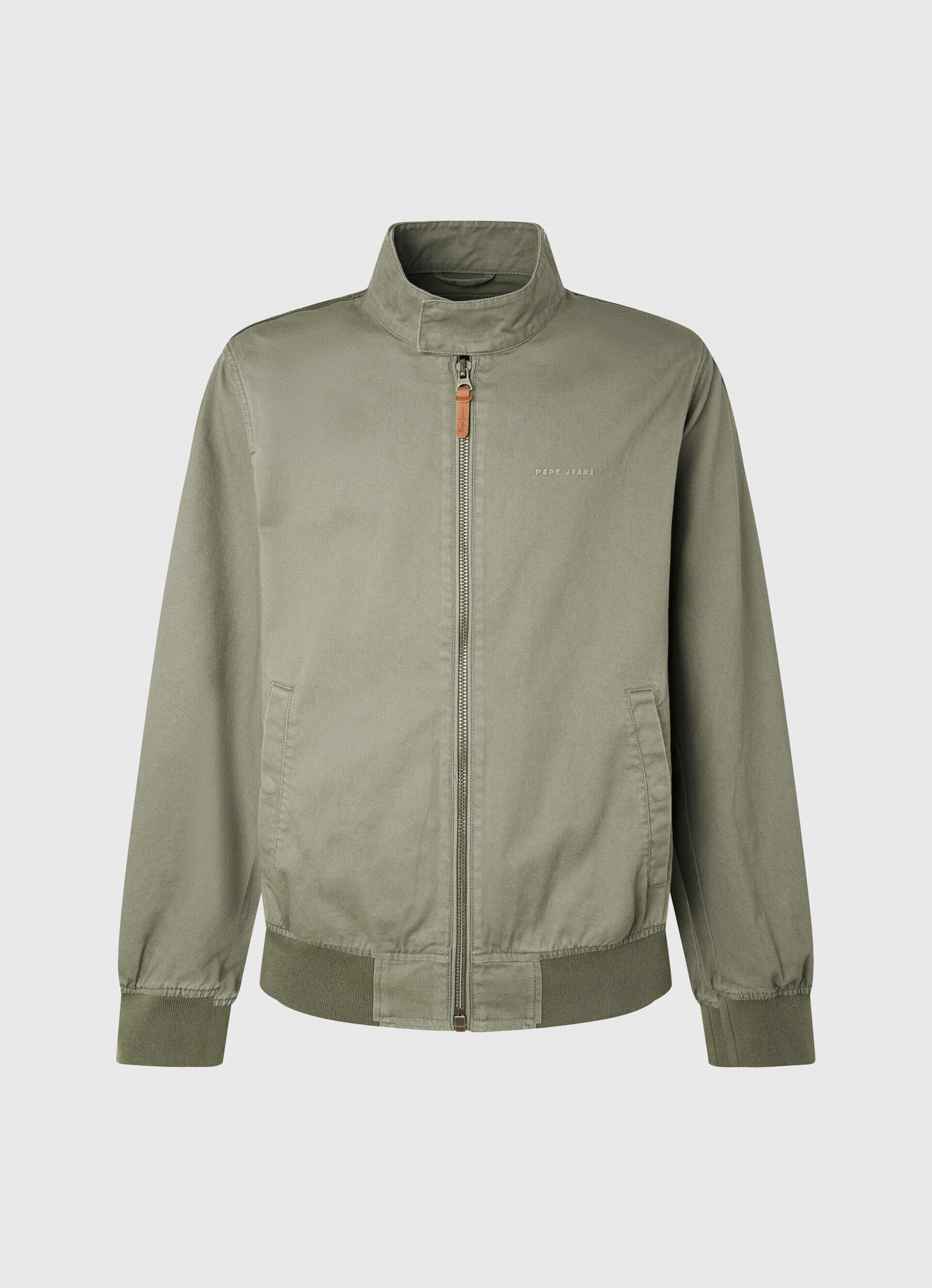 Jaqueta de algodão Harrington - verde-esmeralda