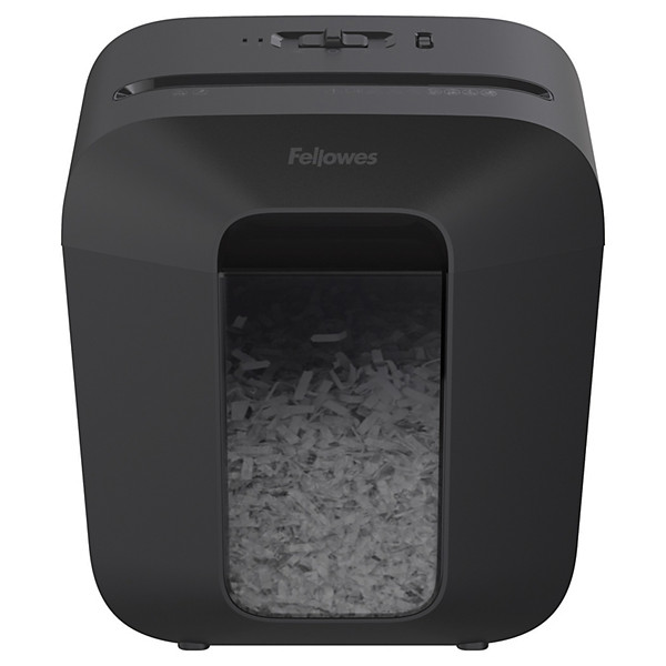 Fellowes Destructeur de documents Powershred LX25 coupe croisée DIN P4 - 6 feuilles - Corbeille 11,5L - Noir