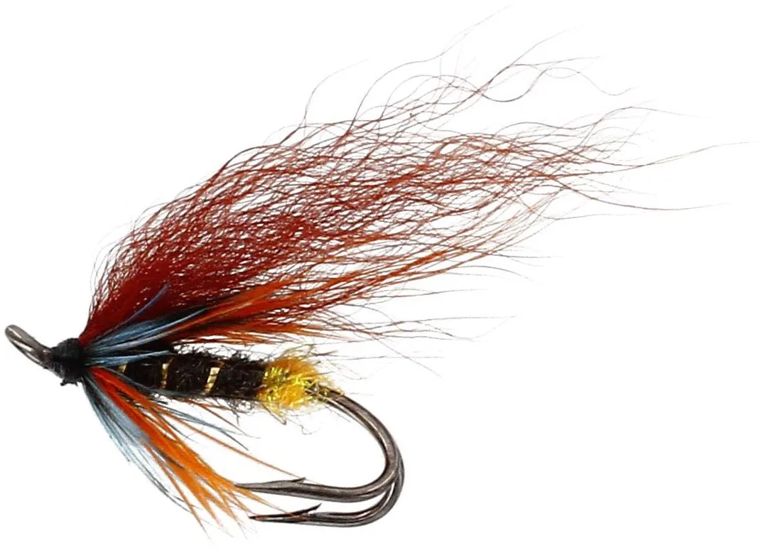 Unique Flies Thunder'N Lightning Vmc 8909 #8 Double Red/blue/black
