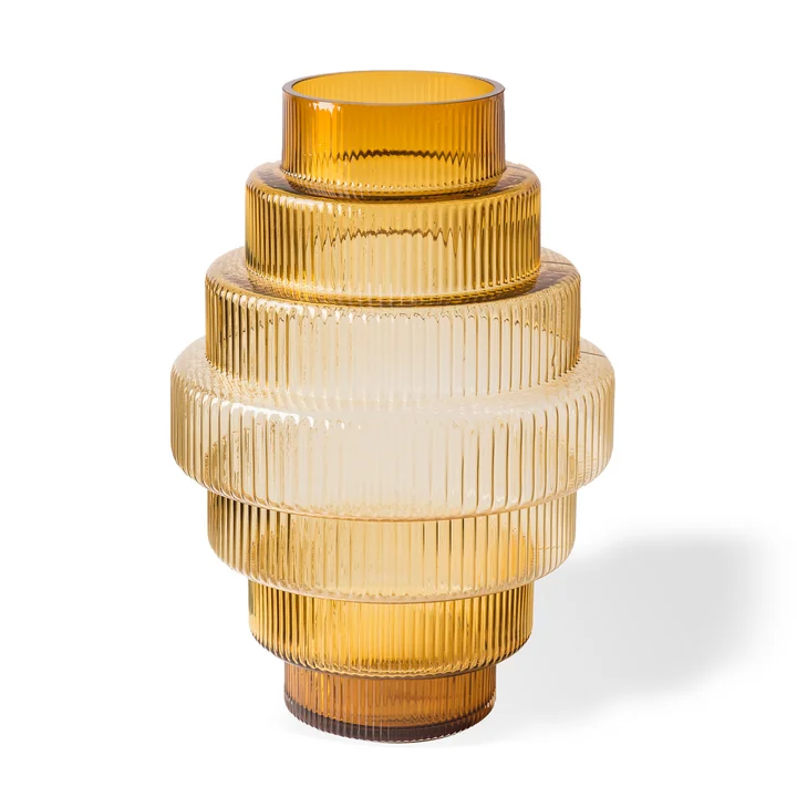 Pols Potten - Steps Vase L, bernstein