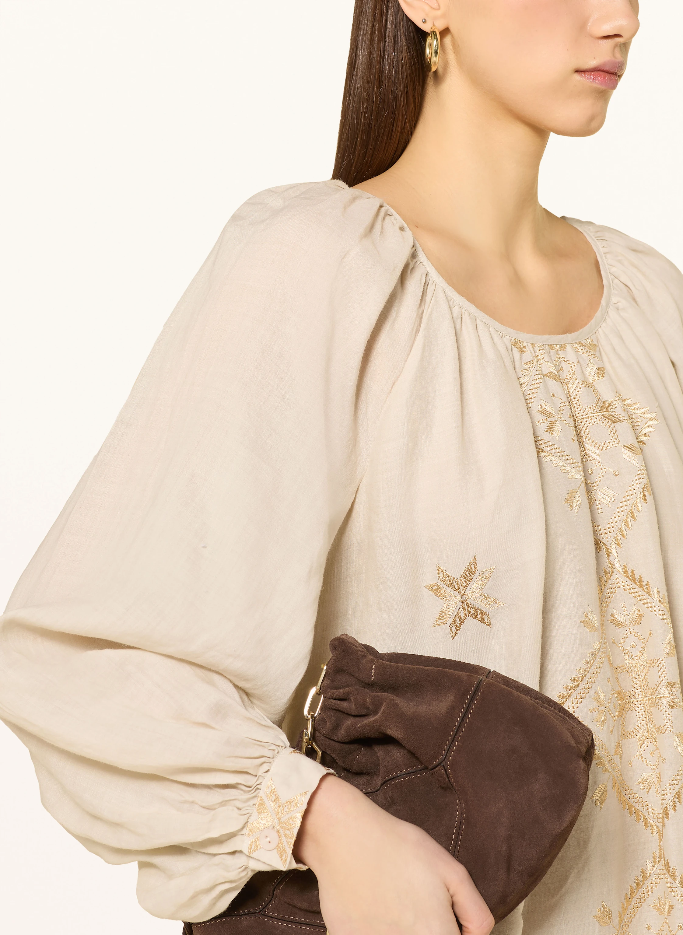 Greek Archaic Kori Strandkleid LEFKADA mit Glitzergarn