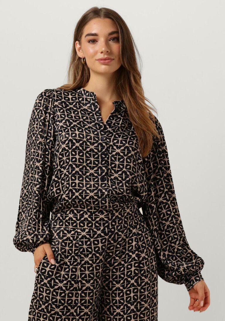 BY-BAR zwarte by-bar blouse rikki ls flash blouse