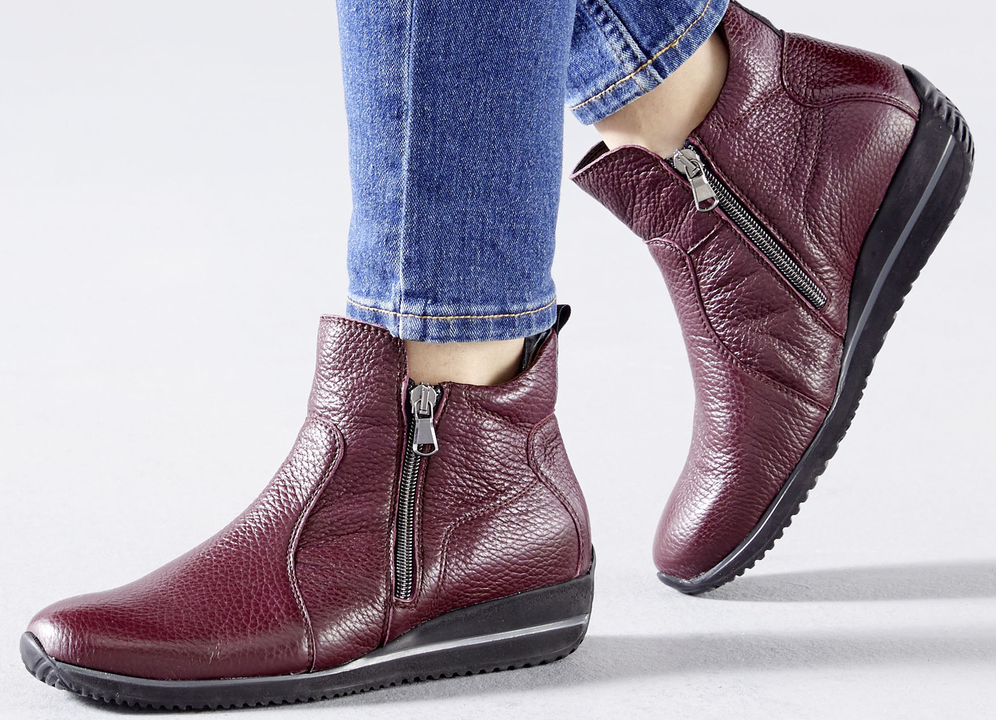 Waldläufer Stiefelette aus weichem Hirsch-Nappaleder