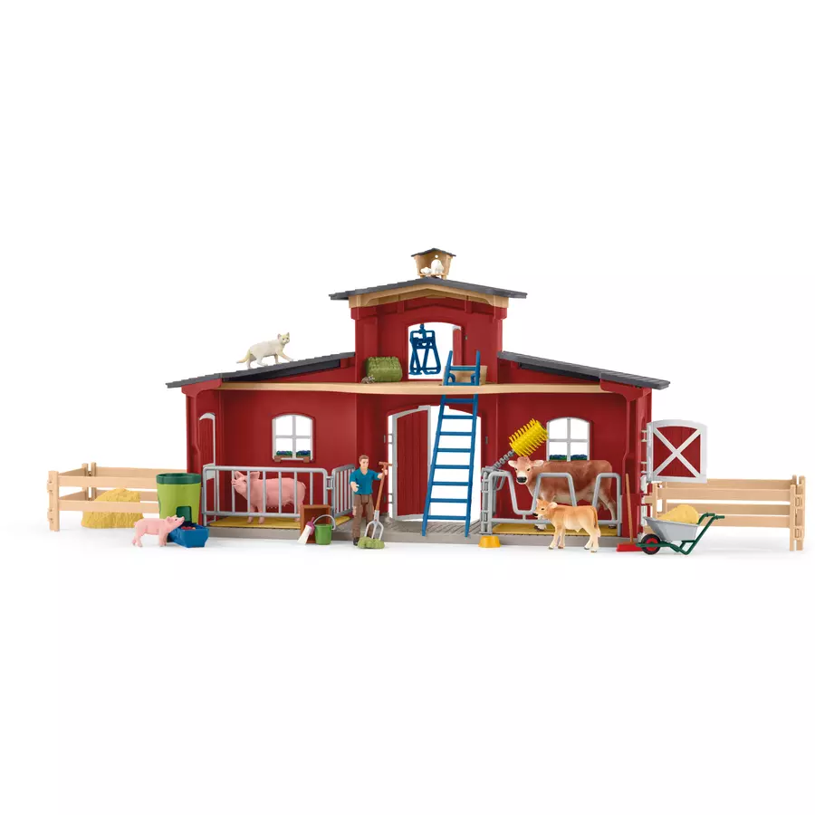 schleich® Farm World Große Farm mit Tieren und Zubehör 42606