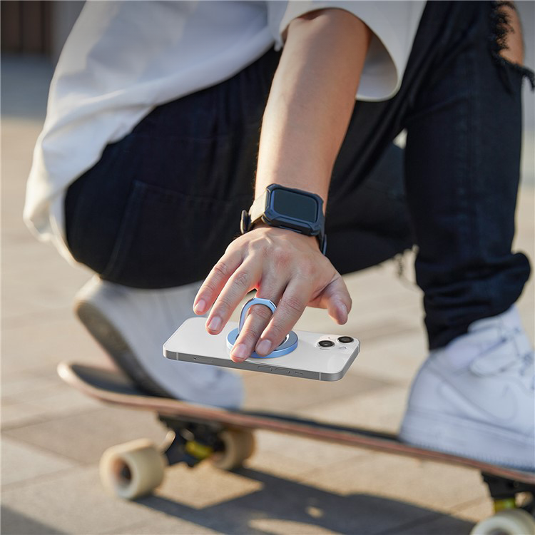 MagSafe Finger Griff Ring Halterung 180 Grad für Apple iPhone - Blau