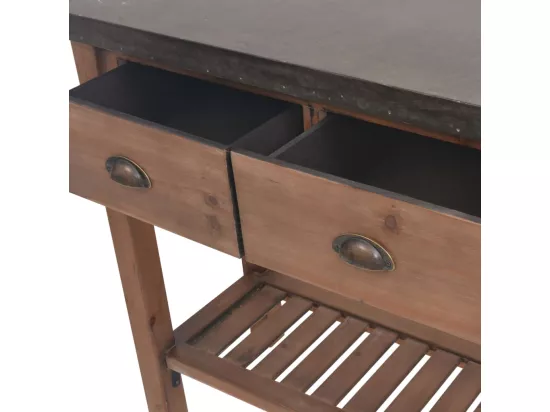 Table console Bois massif de sapin 122 x 35 x 80 cm