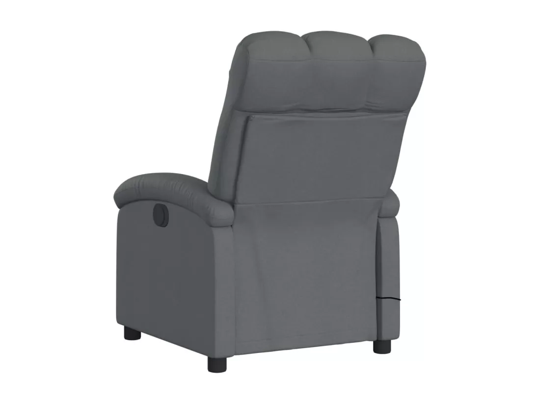 Fauteuil massant inclinable Gris foncé Tissu