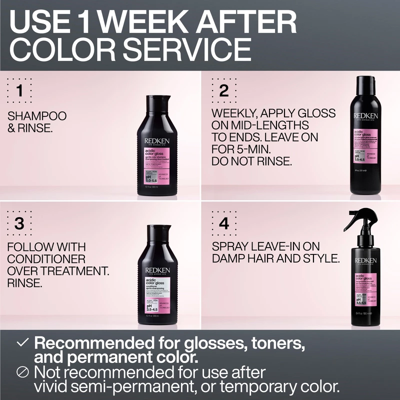 Redken Acidic Color Gloss Gentle Color Shampoo 300 ml