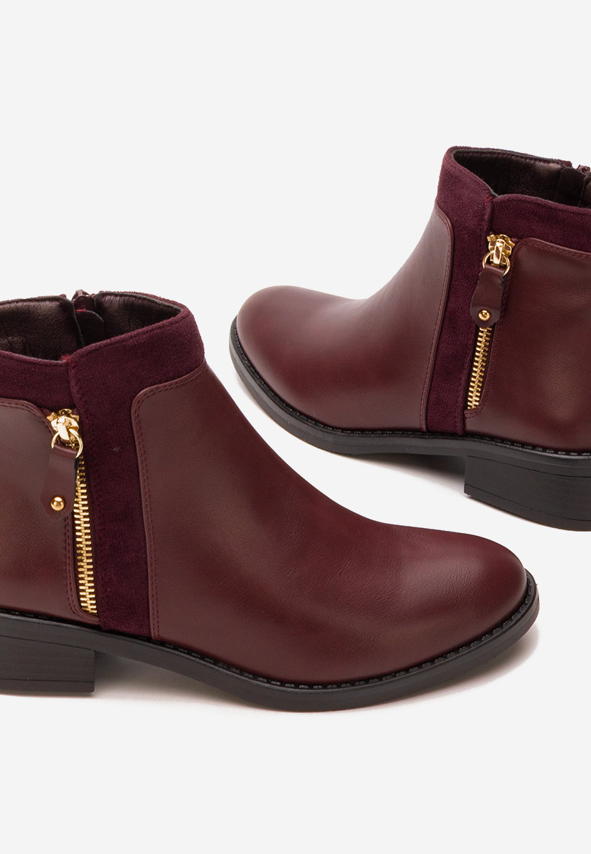 Bottines femme bordeaux Lanaki