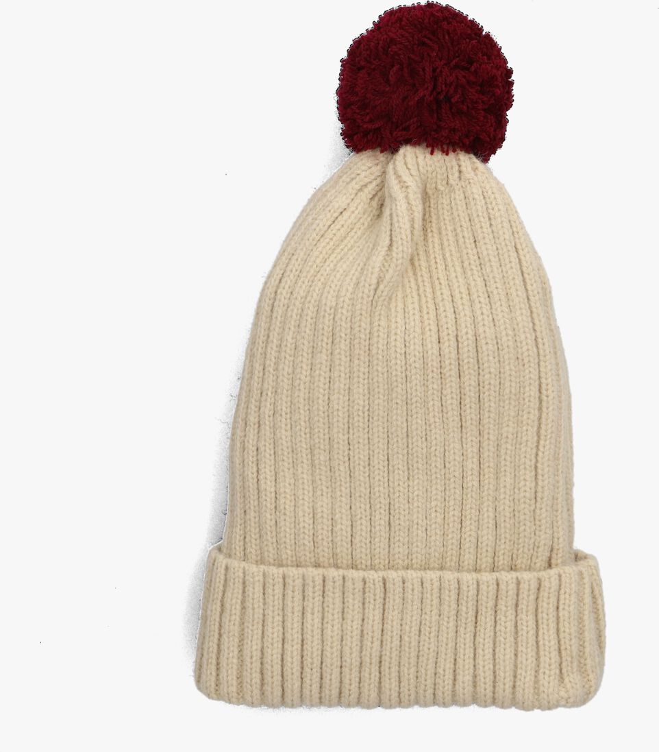 WANDER & WONDER creme wander & wonder muts pom pom beanie
