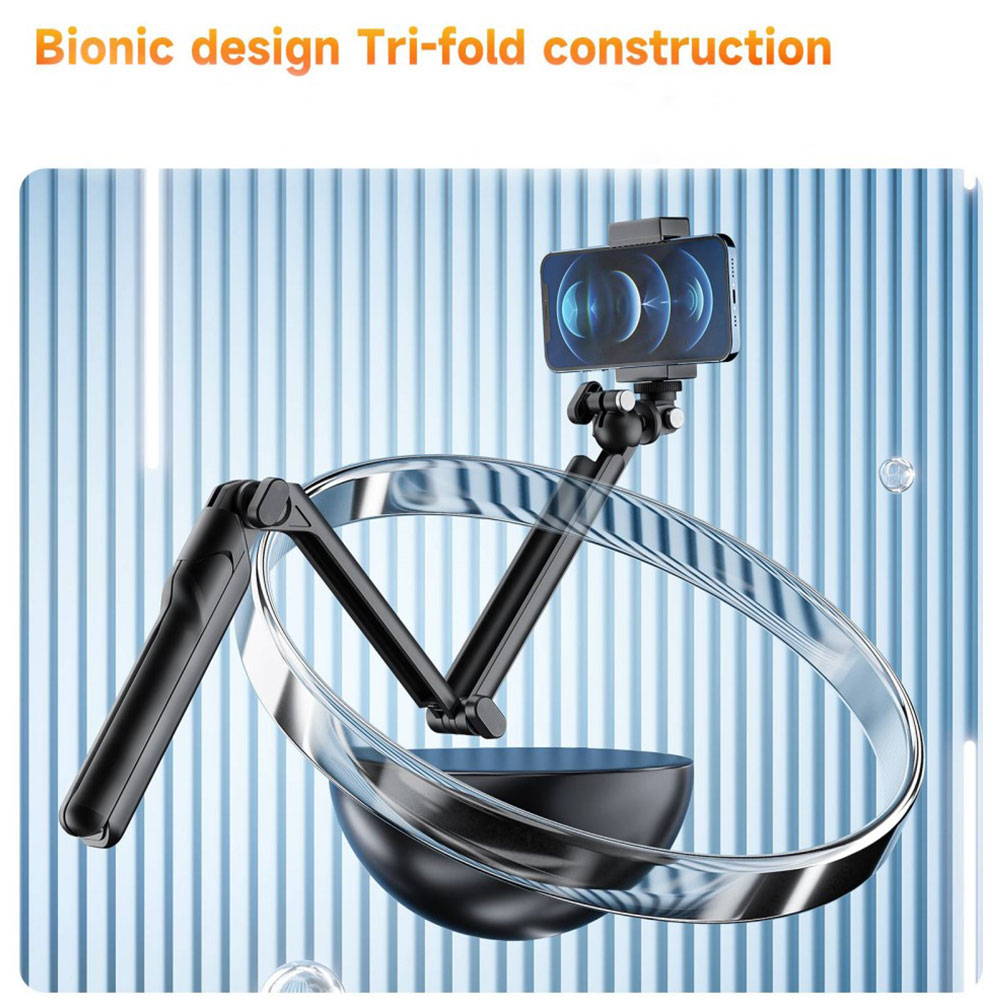 (54cm) 2 in 1 Universal Tripod und Selfie Stick Multi Mount für GoPro / Kameras mit 360° und Dreibein-Stativ - Schwarz