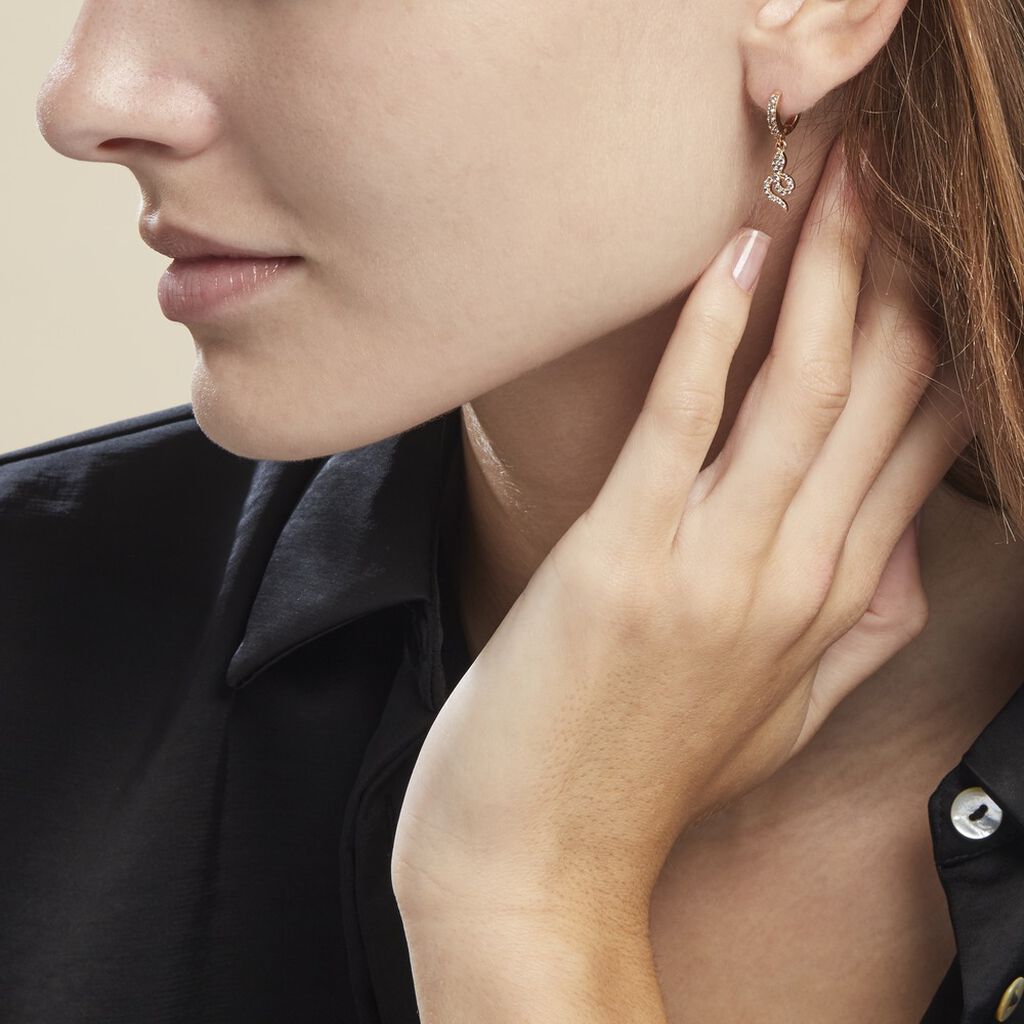 Créole Unitaire Plaqué Or Jaune Kaisa Oxydes De Zirconium
