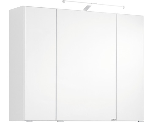 Held Furniture spiegelkast 80 x 20 x 66 cm wit 3-deurs LED