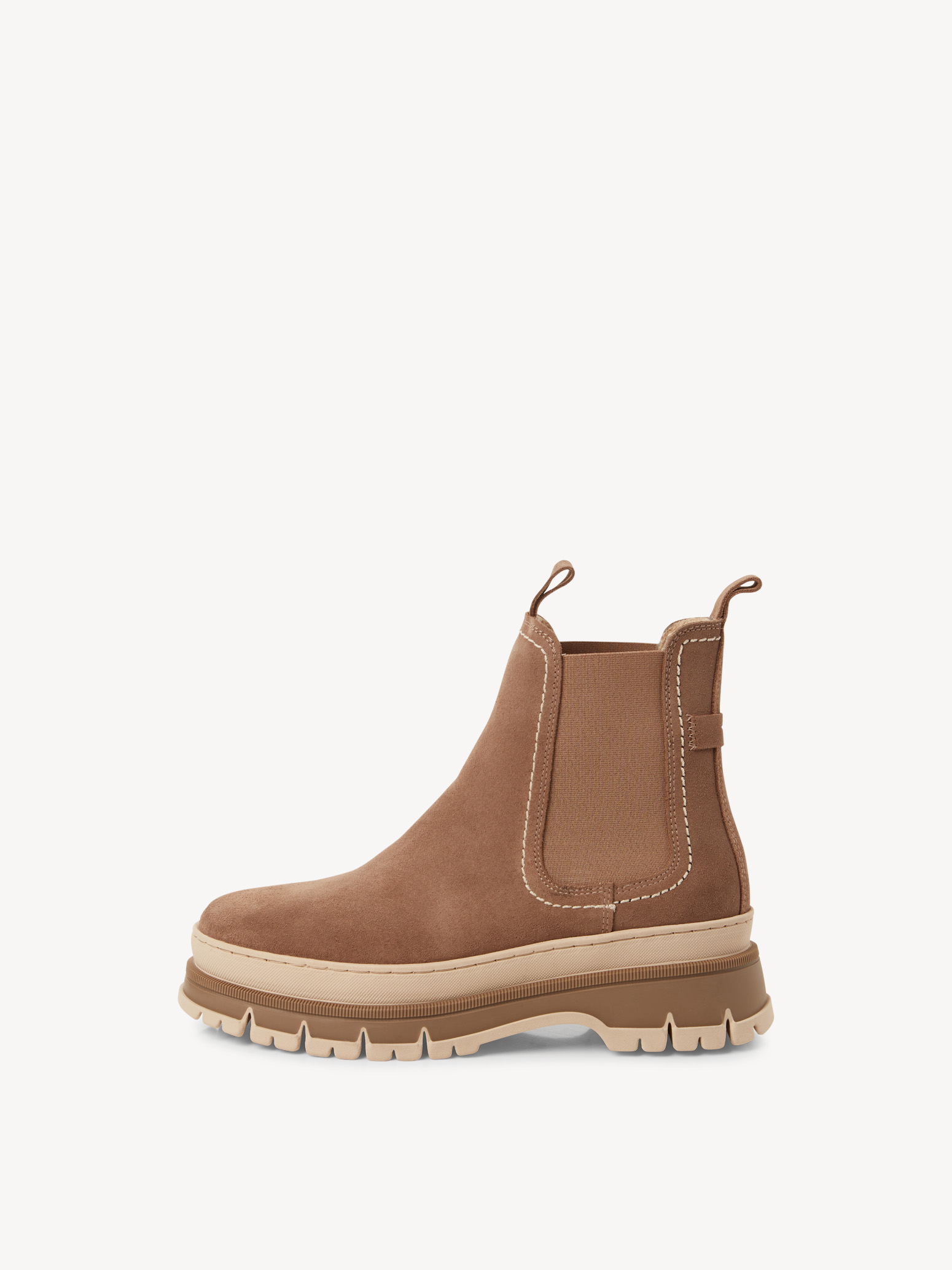 Leren Chelseaboot - beige