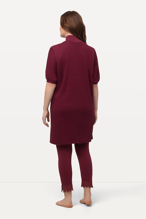 Longshirt, Eggshape, Rollkragen, Halbarm, Biobaumwolle