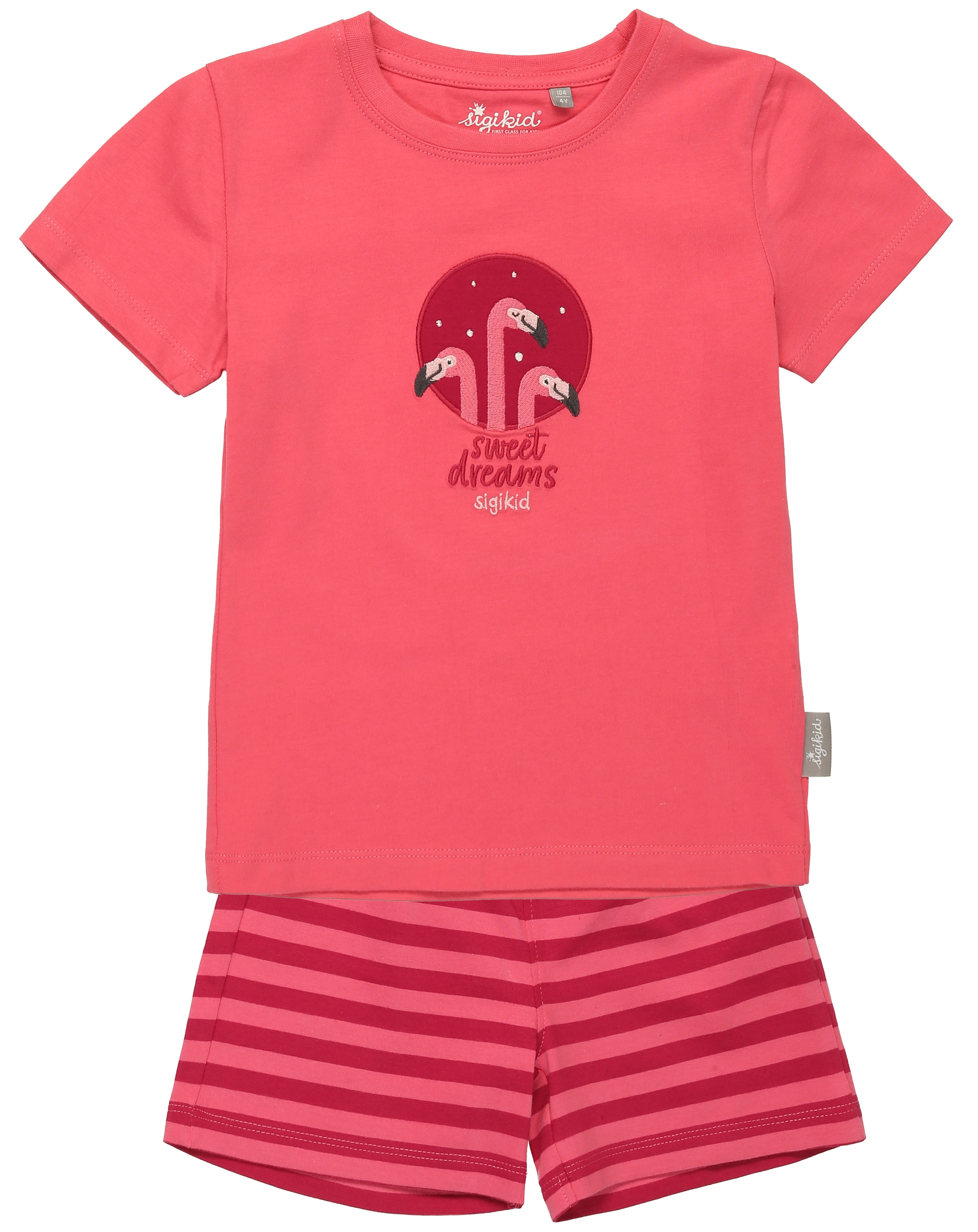 Schlafanzug kurz SWEET DREAMS gestreift in pink