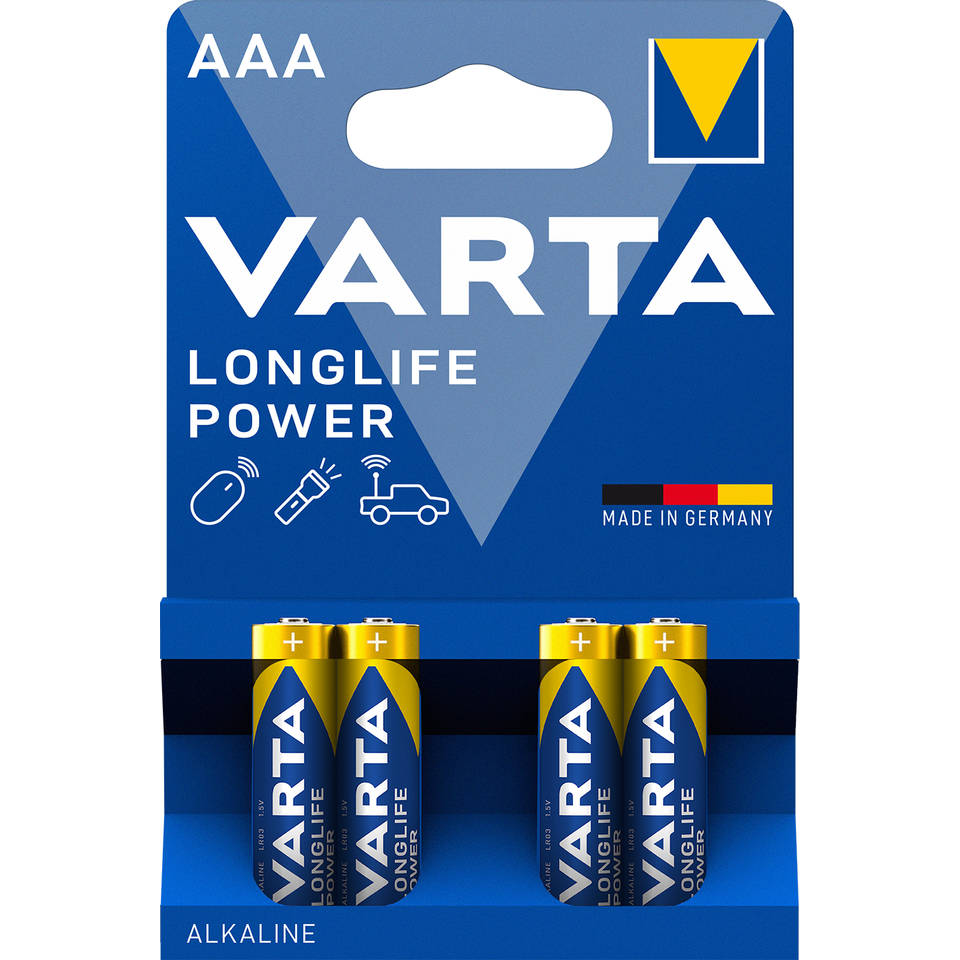 VARTA Longlife Power AAA-batterijen 4-delig