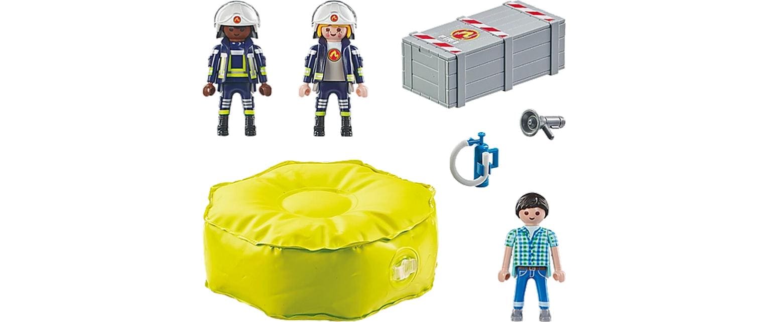 Action Heroes Feuerwehrleute mit Luftkissen 71465Spielset für spannende Rettungseinsätze