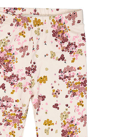 The New Siblings Leggings - TnsHerle - White Swan m. Blumen