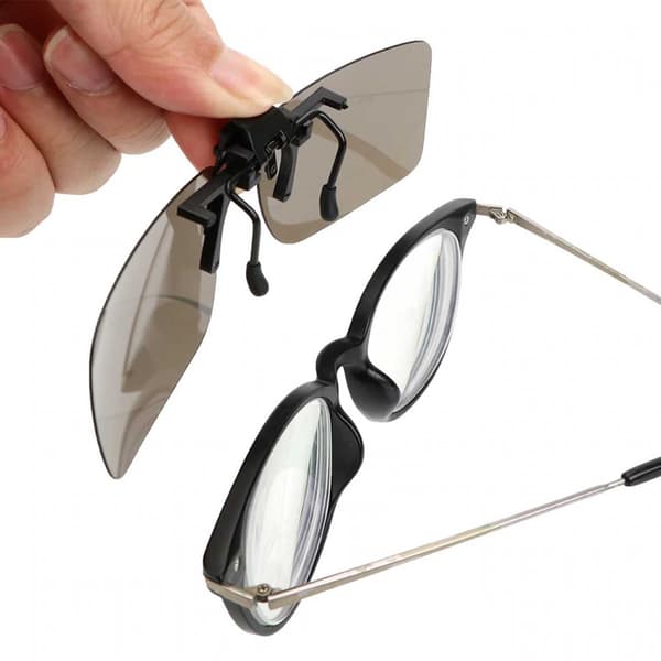 Clip-on Solbriller Day/Night NightVision Glass 41x58mm