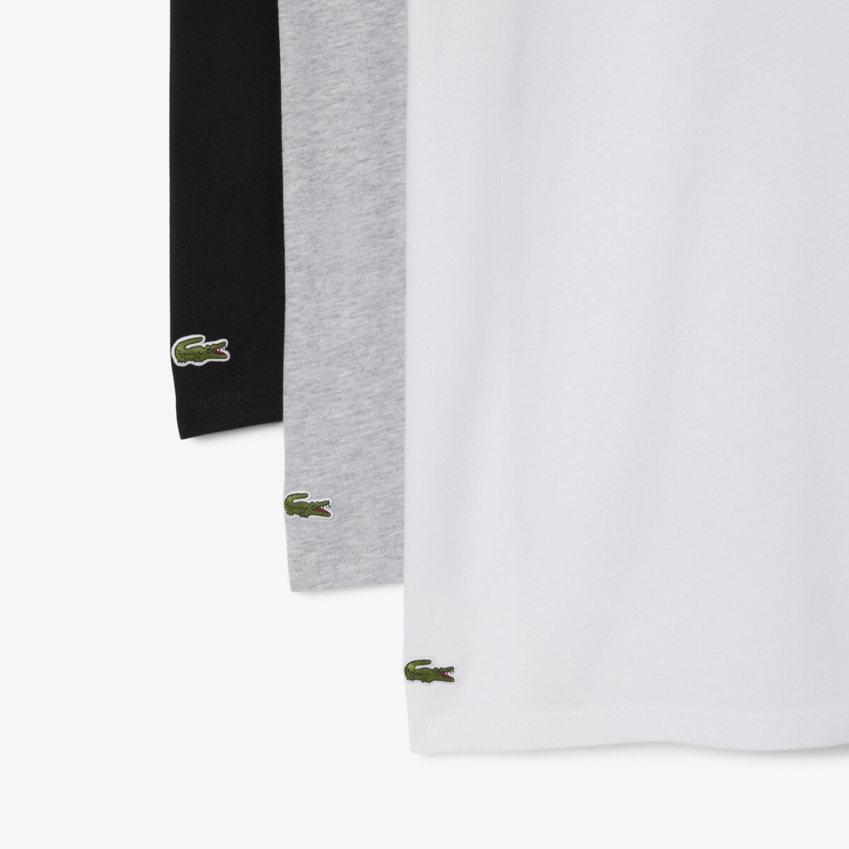 LACOSTE<br>Conjunto de 3 camisetas de algodão