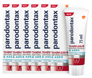Parodontax Tandvlees  Gevoeligheid & Adem tandpasta Multiverpakking 6x75ML