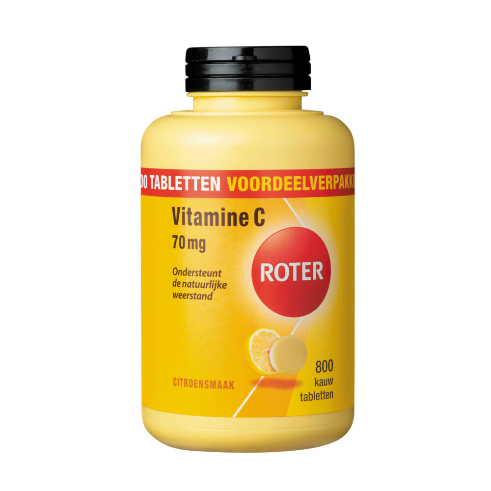 Roter Vitamine C 70 mg Citroen800 kauwtabletten