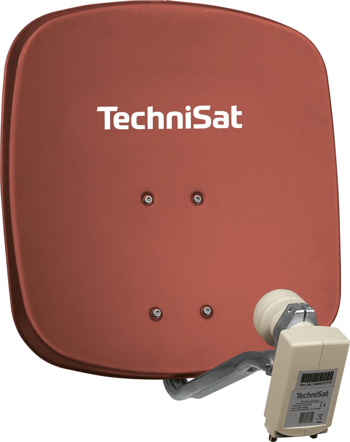 Technisat Set DigiDish 45 Sat-Antenne (Twin-LNB) mit Digit S3 HD SAT-Receiver ziegelrot