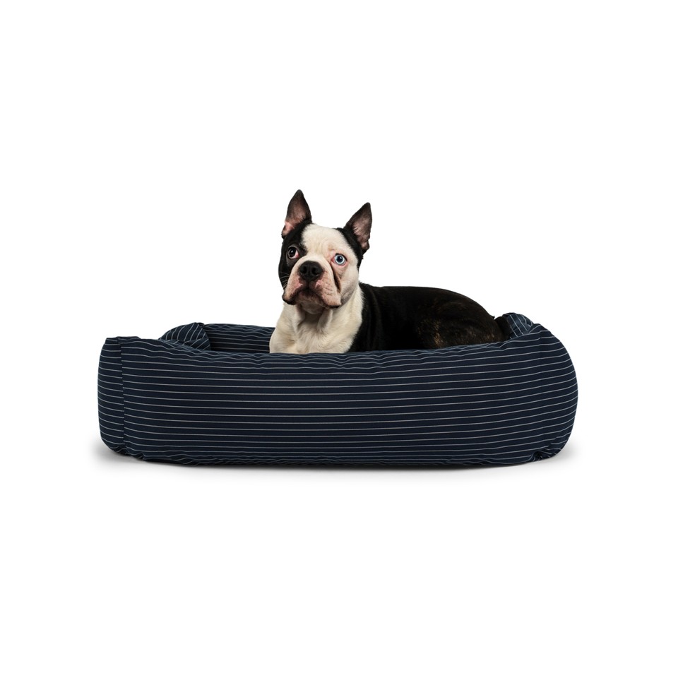 Fossflakes - PetBed Small 50x70 Navy Pinstripe