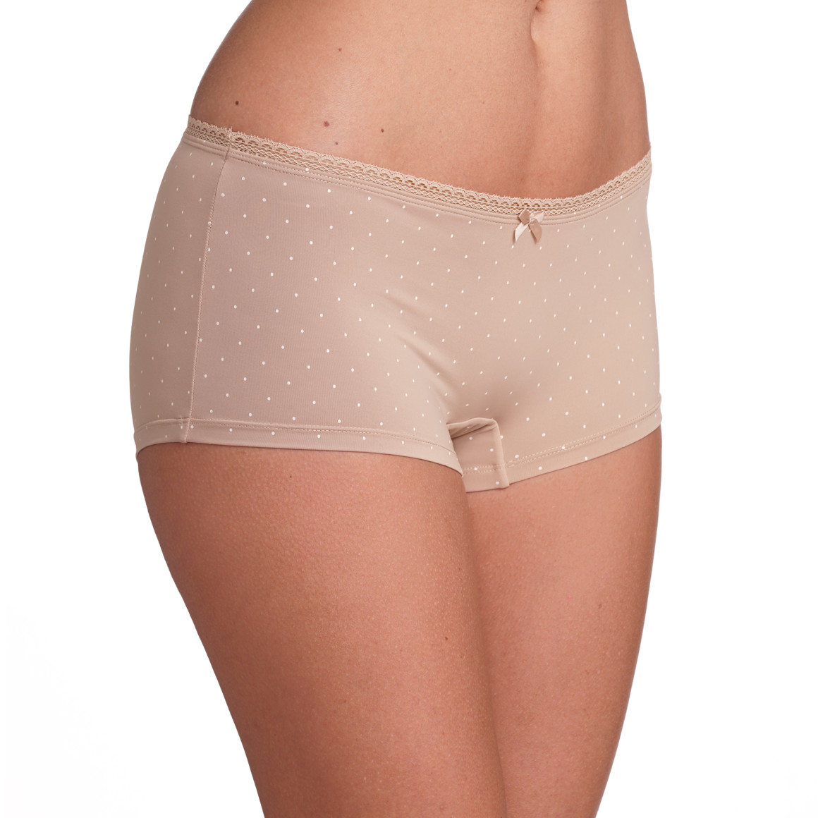 Gina Benotti 3 Damen Shorts mit Spitzenbund beige / creme / schwarz