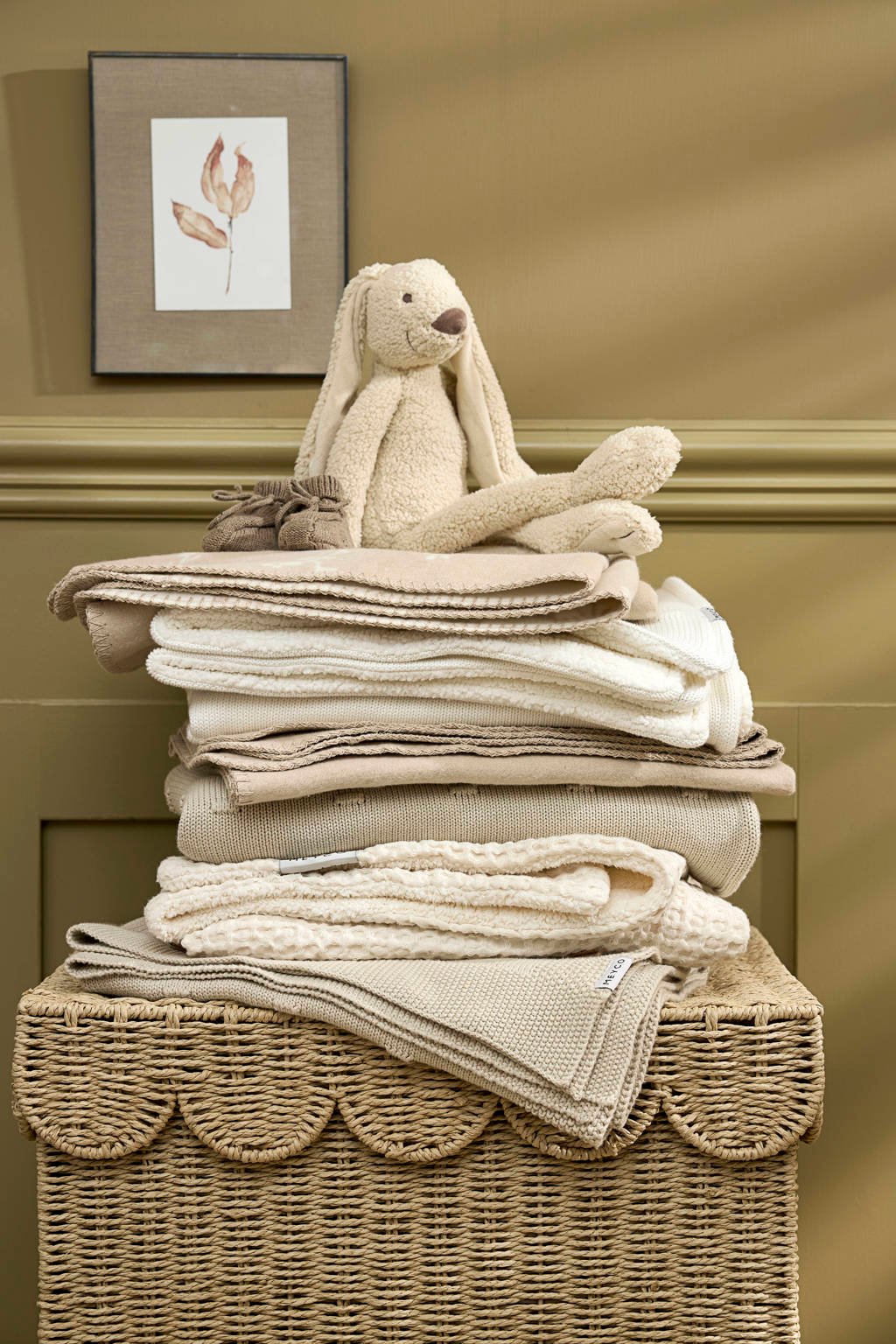 ledikantdeken Knots beige