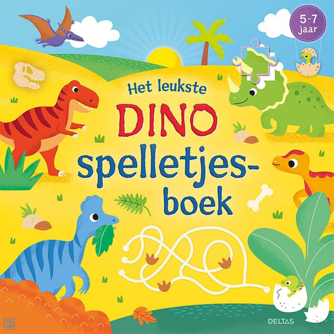 Uitgeverij deltas spelletjesboek dinosaurussen