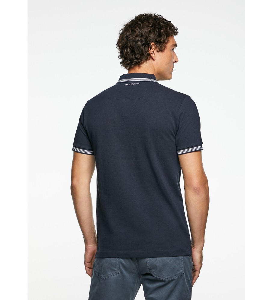 Hackett Polo Amr com detalhes em azul marinho