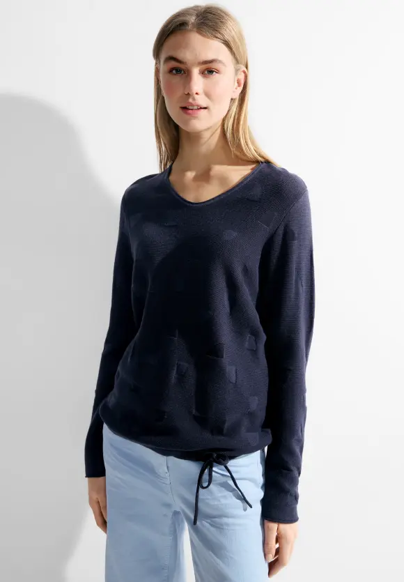Struktur Strickpullover - universal blue