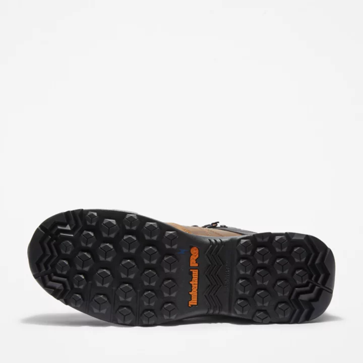 Bota de trabalho Switchback com biqueira de composite para homens, na cor marrom.