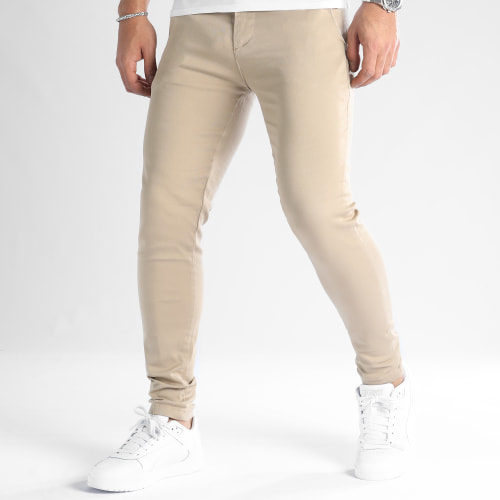 Lot De 2 Pantalons Chino Skinny 1353 1355 Beige Noir