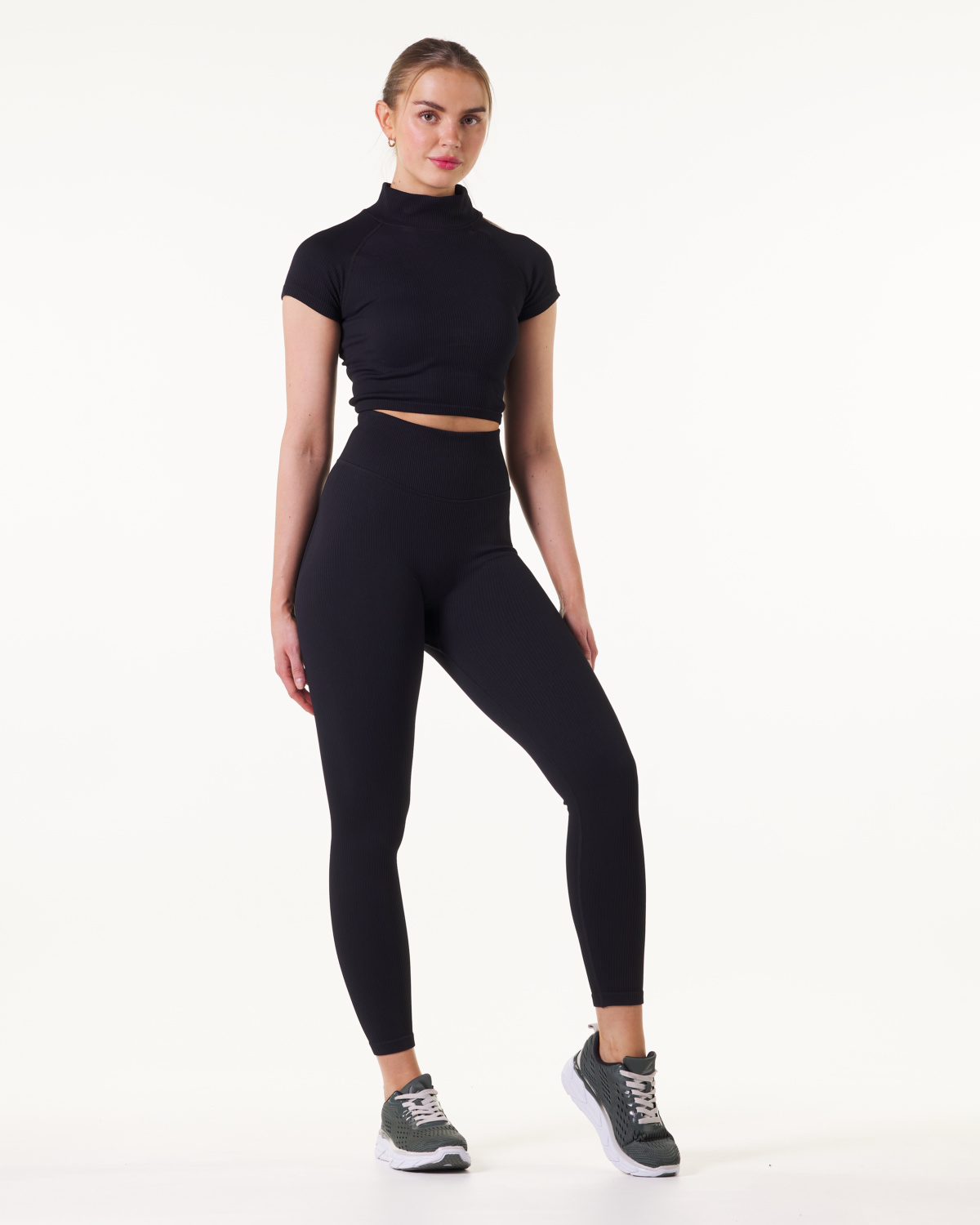 Bumpro Perfect Rib Scrunchie Tights Black