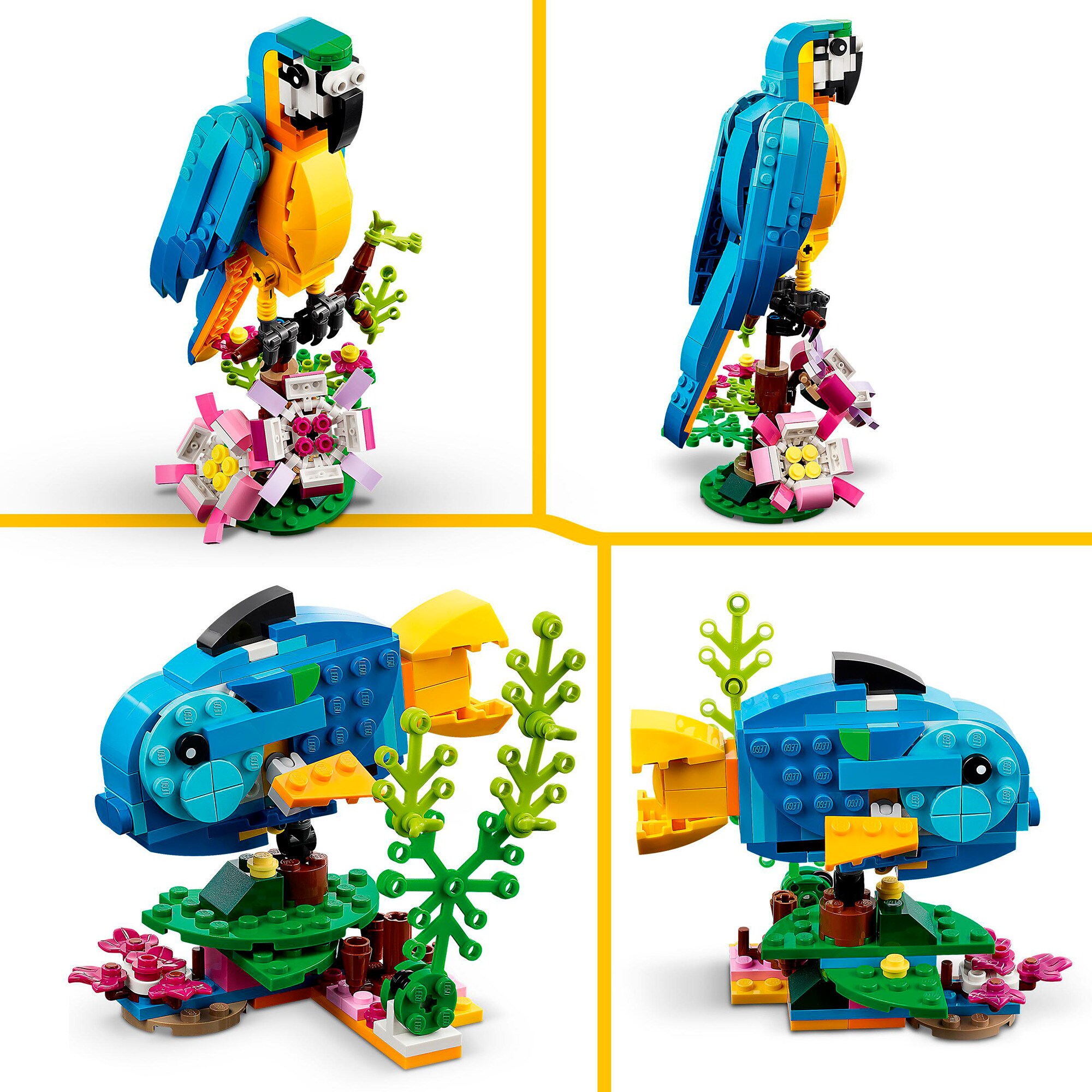 LEGO Konstruktionsspielzeug Creator 3-in-1 Exotischer Papagei