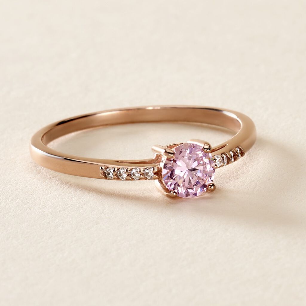 Bague Rio Argent Rose Oxyde De Zirconium