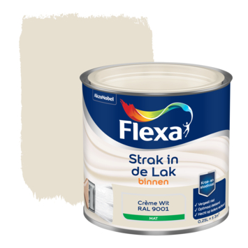 Flexa Strak in de Lak binnenlak mat RAL 9001 crème wit 250 ml