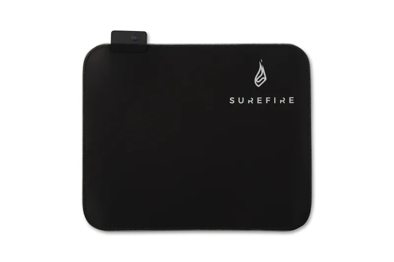 Surefire Gaming SIlent Flight RGB-320 - Gaming Musemåtte - 32 x 26 cm. - Sort/RGB