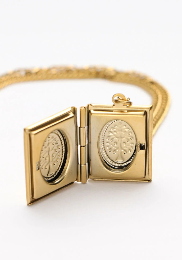 NOTRE-V gouden notre-v ketting ketting met boek