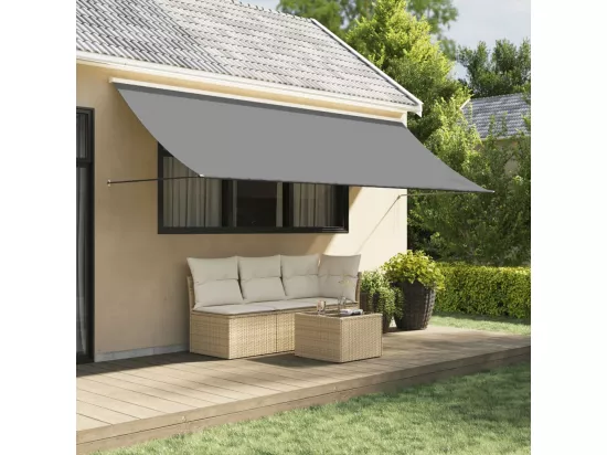 Auvent rétractable anthracite 350x150 m tissu et acier