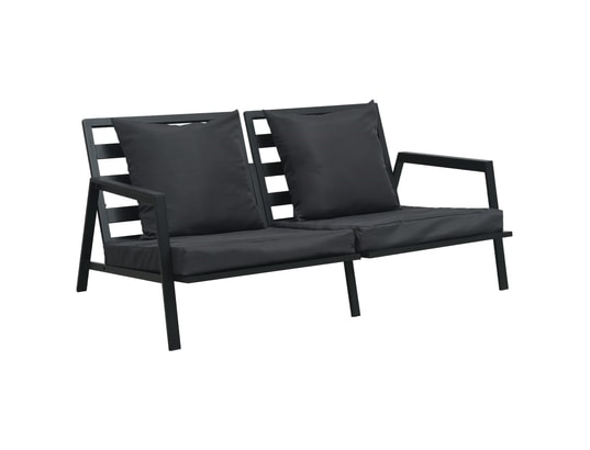 VIDAXL - Salon extérieur Salon de jardin 5 pcs avec coussins aluminium gris foncé