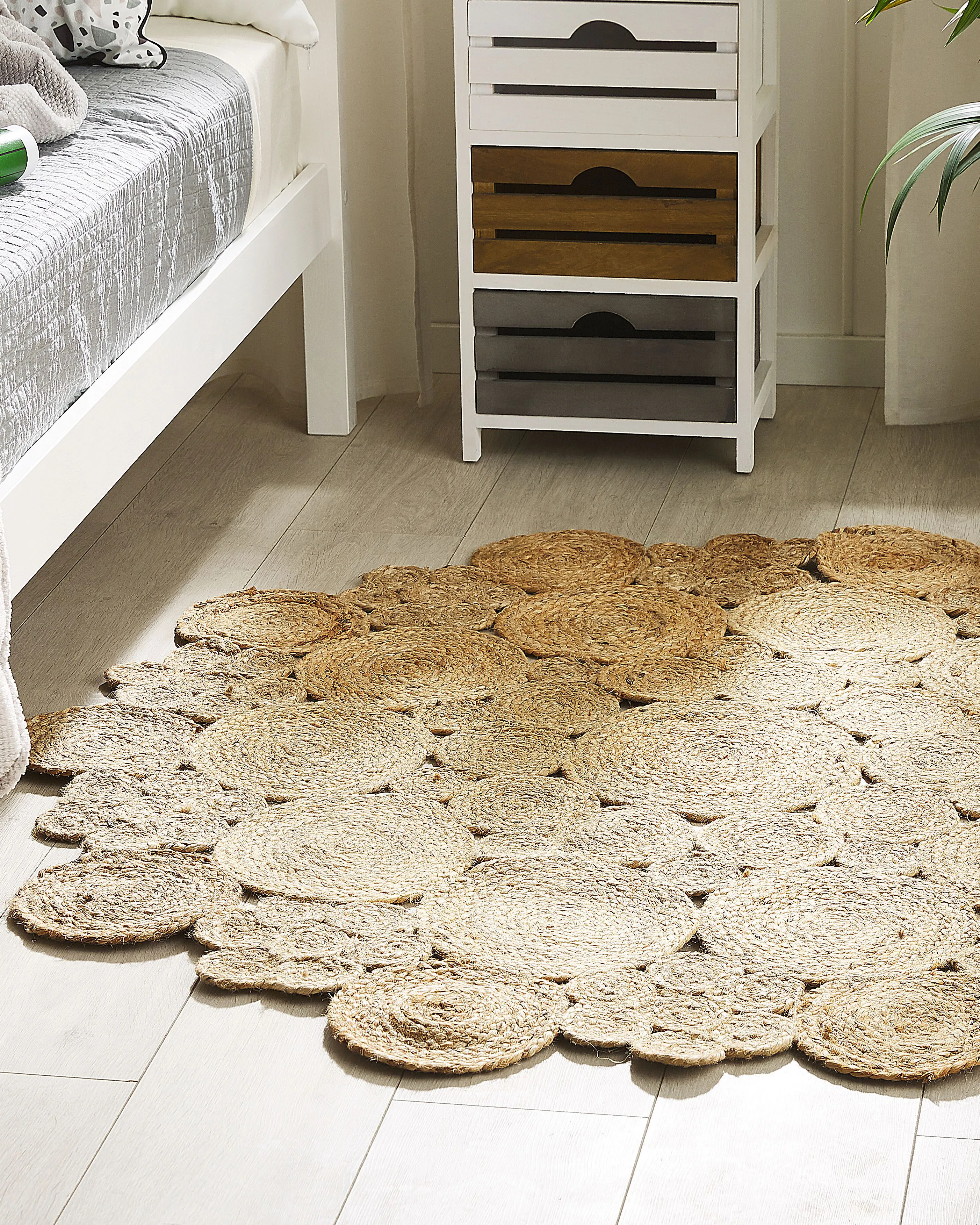 Vloerkleed GERDEK Beige ø 135 cm Jute